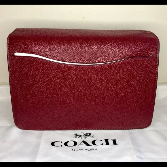 S⭕️LD‼️NWT Coach Tabby Shoulder Bag in Deep Red - Picture 2 of 12